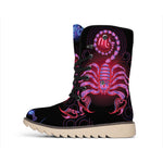 Scorpio And Astrological Signs Print Winter Boots