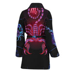 Scorpio And Astrological Signs Print Women's Bathrobe