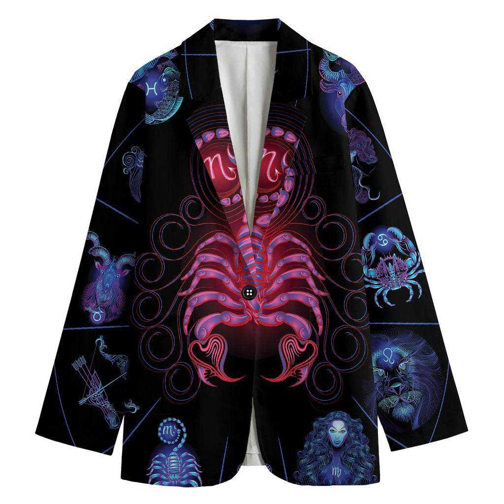 Scorpio And Astrological Signs Print Women's Blazer