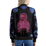 Scorpio And Astrological Signs Print Women's Bomber Jacket