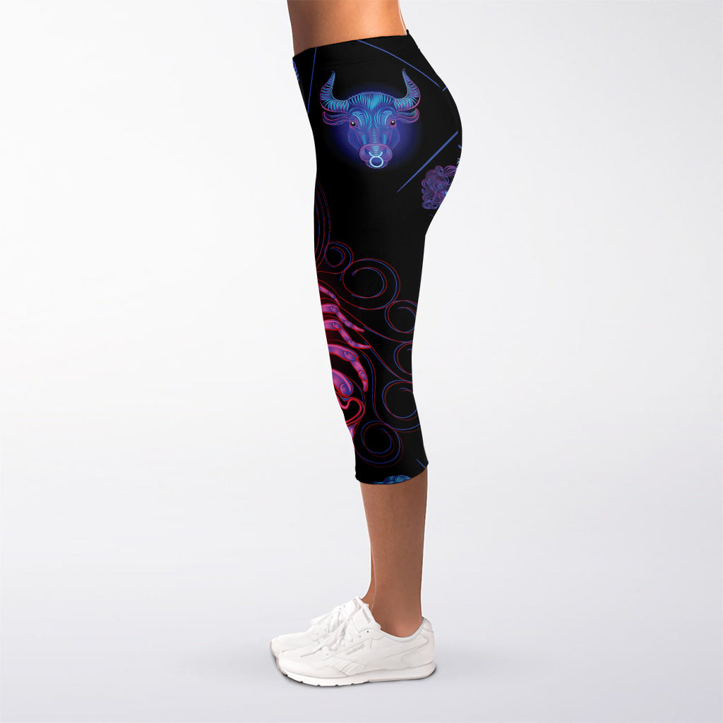 Scorpio And Astrological Signs Print Women's Capri Leggings