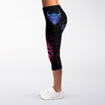 Scorpio And Astrological Signs Print Women's Capri Leggings