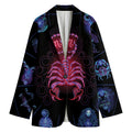 Scorpio And Astrological Signs Print Women's Cotton Blazer