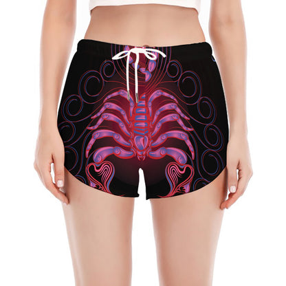 Scorpio And Astrological Signs Print Women's Split Running Shorts