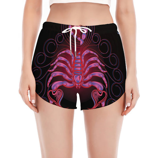 Scorpio And Astrological Signs Print Women's Split Running Shorts