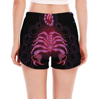 Scorpio And Astrological Signs Print Women's Split Running Shorts