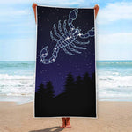 Scorpio Constellation Print Beach Towel