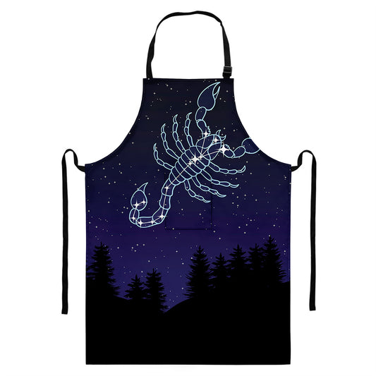 Scorpio Constellation Print Bib Apron With Pocket