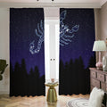 Scorpio Constellation Print Dimout Pencil Pleat Curtains