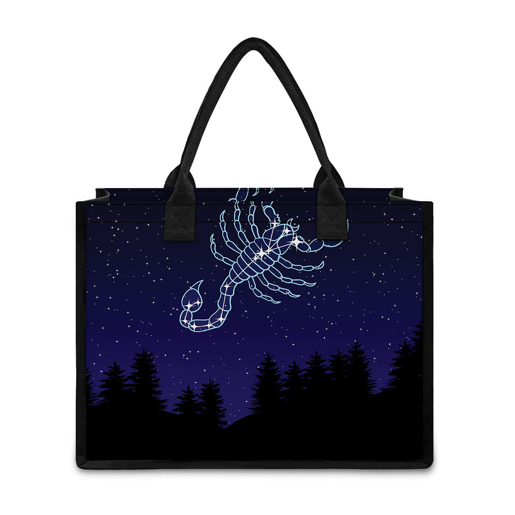 Scorpio Constellation Print Canvas Tote Bag