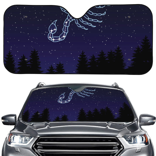 Scorpio Constellation Print Car Windshield Sun Shade