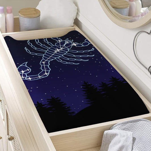 Scorpio Constellation Print Changing Pad Cover