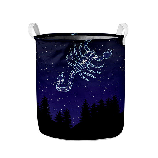 Scorpio Constellation Print Collapsible Laundry Basket