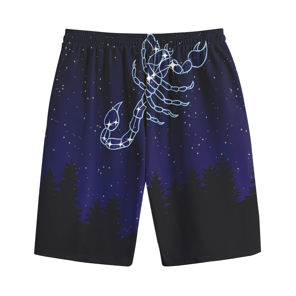 Scorpio Constellation Print Cotton Shorts