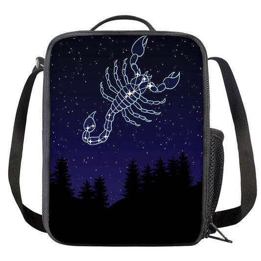 Scorpio Constellation Print Crossbody Lunch Bag