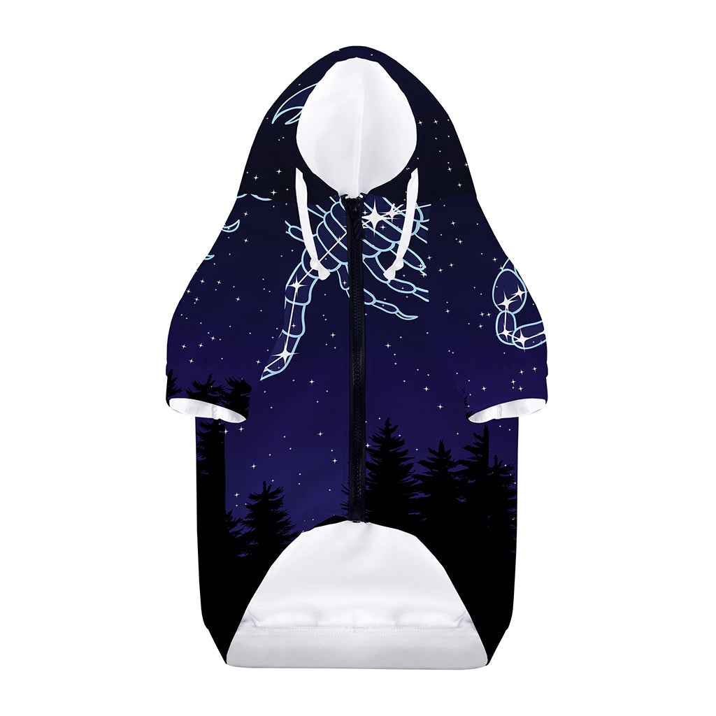 Scorpio Constellation Print Dog Zip Up Hoodie