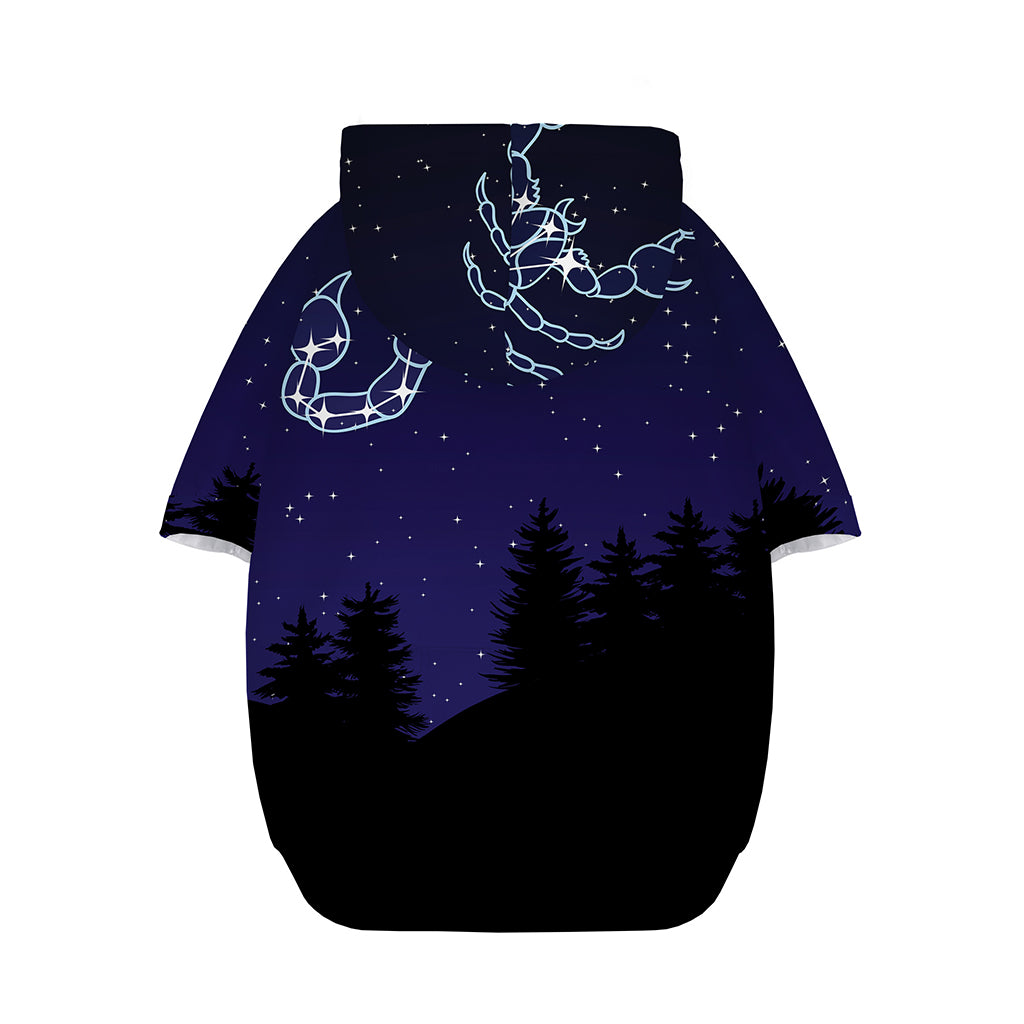 Scorpio Constellation Print Dog Zip Up Hoodie