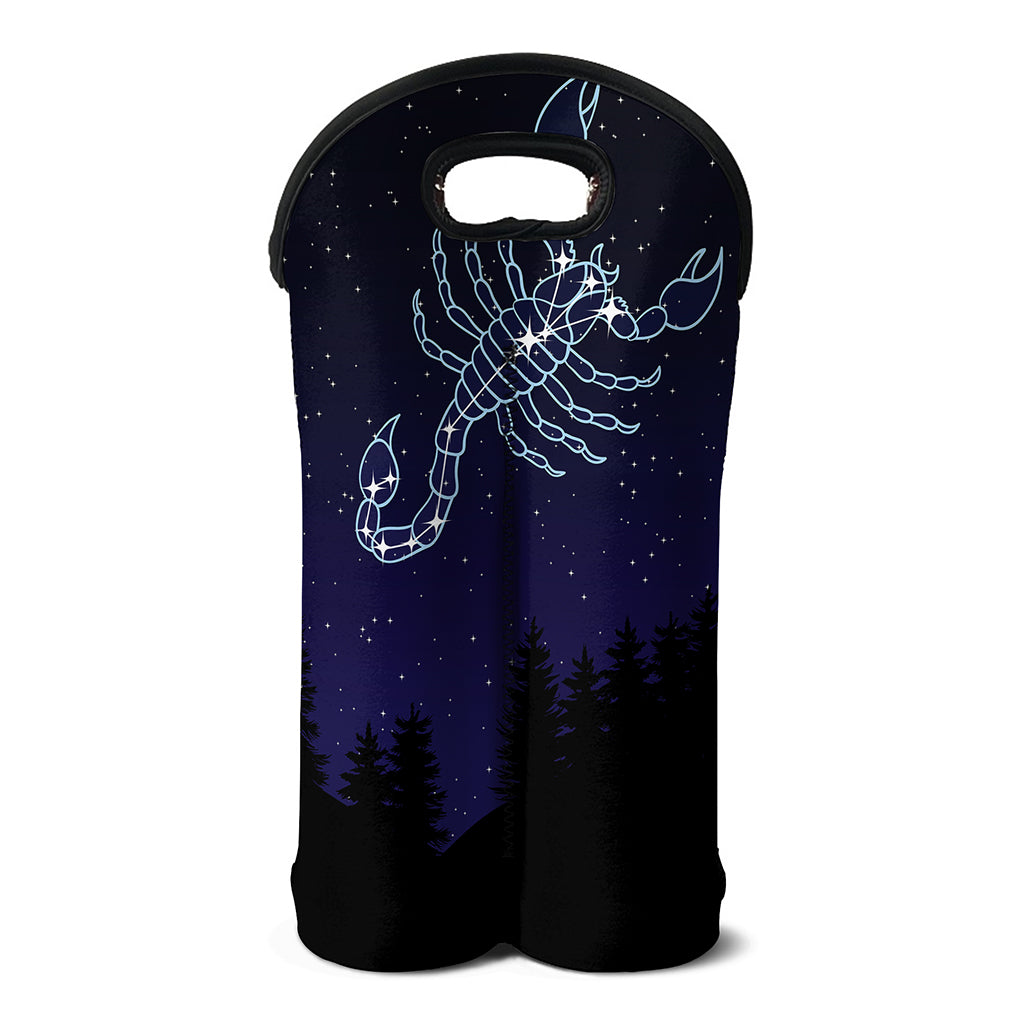 Scorpio Constellation Print Double Neoprene Wine Tote