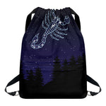 Scorpio Constellation Print Drawstring Backpack