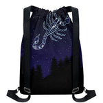Scorpio Constellation Print Drawstring Backpack