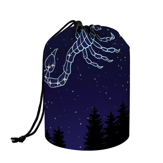 Scorpio Constellation Print Drawstring Makeup Bag