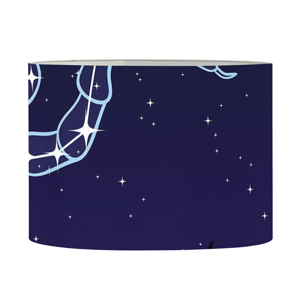 Scorpio Constellation Print Drum Lamp Shade