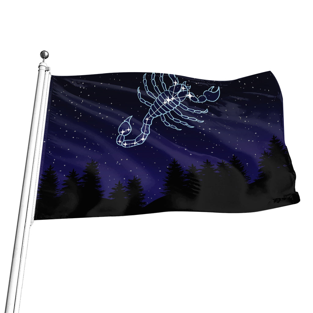 Scorpio Constellation Print Flag