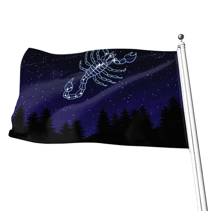 Scorpio Constellation Print Flag