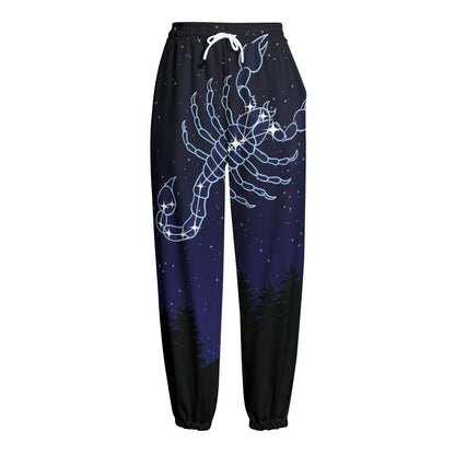Scorpio Constellation Print Fleece Lined Knit Pants