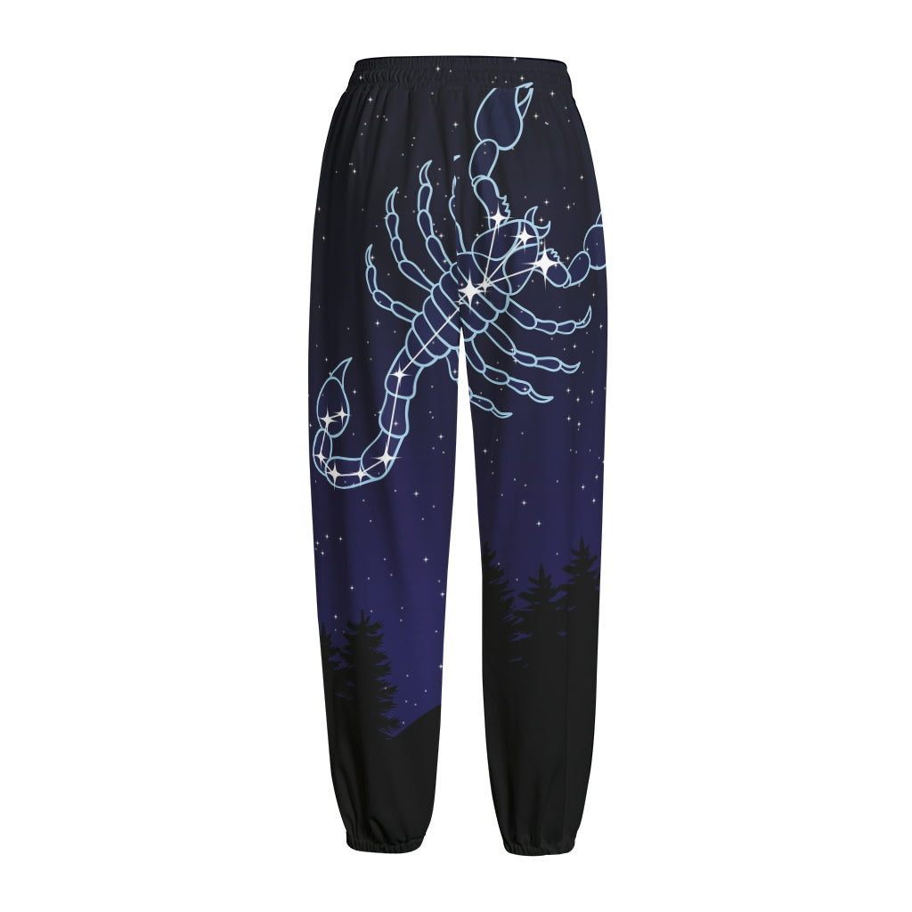 Scorpio Constellation Print Fleece Lined Knit Pants