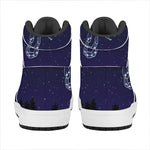Scorpio Constellation Print High Top Leather Sneakers
