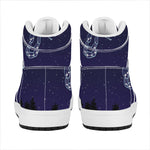 Scorpio Constellation Print High Top Leather Sneakers