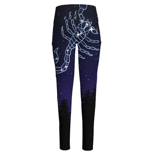 Scorpio Constellation Print High-Waisted Pocket Leggings