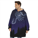Scorpio Constellation Print Hoodie Blanket