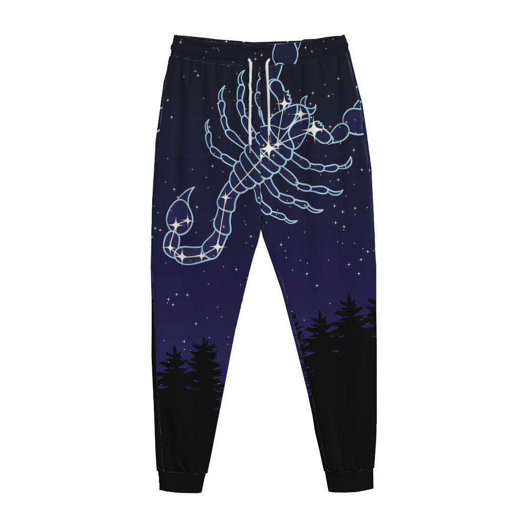 Scorpio Constellation Print Jogger Pants