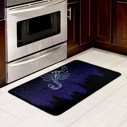 Scorpio Constellation Print Kitchen Mat