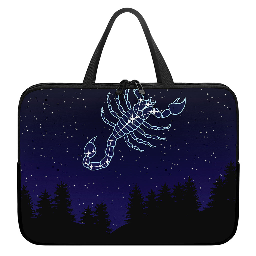 Scorpio Constellation Print Laptop Sleeve With Handle