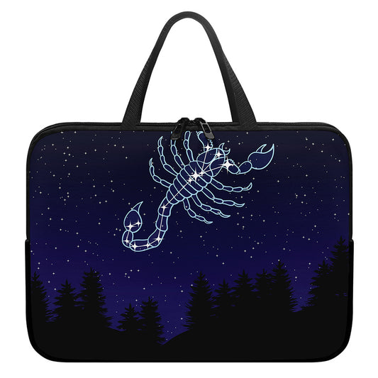 Scorpio Constellation Print Laptop Sleeve With Handle