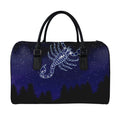 Scorpio Constellation Print Leather Duffel Bag