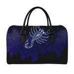 Scorpio Constellation Print Leather Duffle Bag