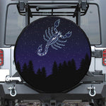 Scorpio Constellation Print Leather Spare Tire Cover