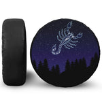 Scorpio Constellation Print Leather Spare Tire Cover