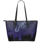 Scorpio Constellation Print Leather Tote Bag
