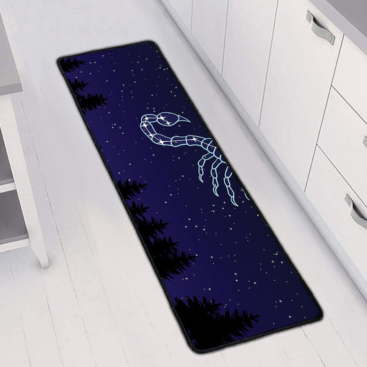 Scorpio Constellation Print Long Kitchen Mat