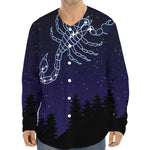 Scorpio Constellation Print Long Sleeve Baseball Jersey