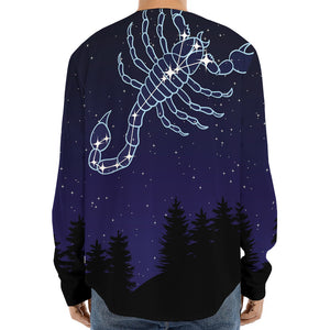 Scorpio Constellation Print Long Sleeve Baseball Jersey