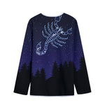 Scorpio Constellation Print Long Sleeve Short Coat