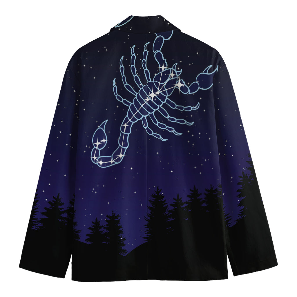 Scorpio Constellation Print Men's Cotton Blazer