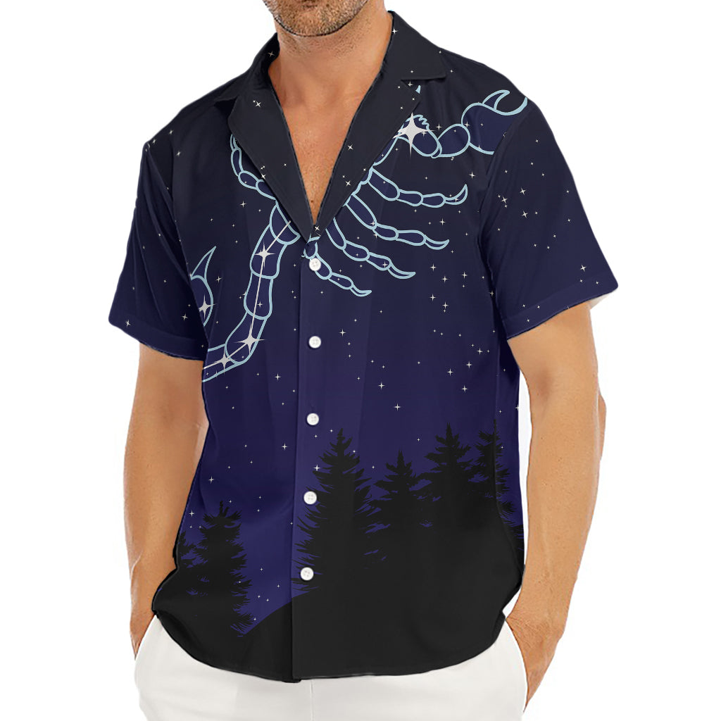 Scorpio Constellation Print Men's Deep V-Neck Shirt