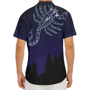 Scorpio Constellation Print Men's Deep V-Neck Shirt